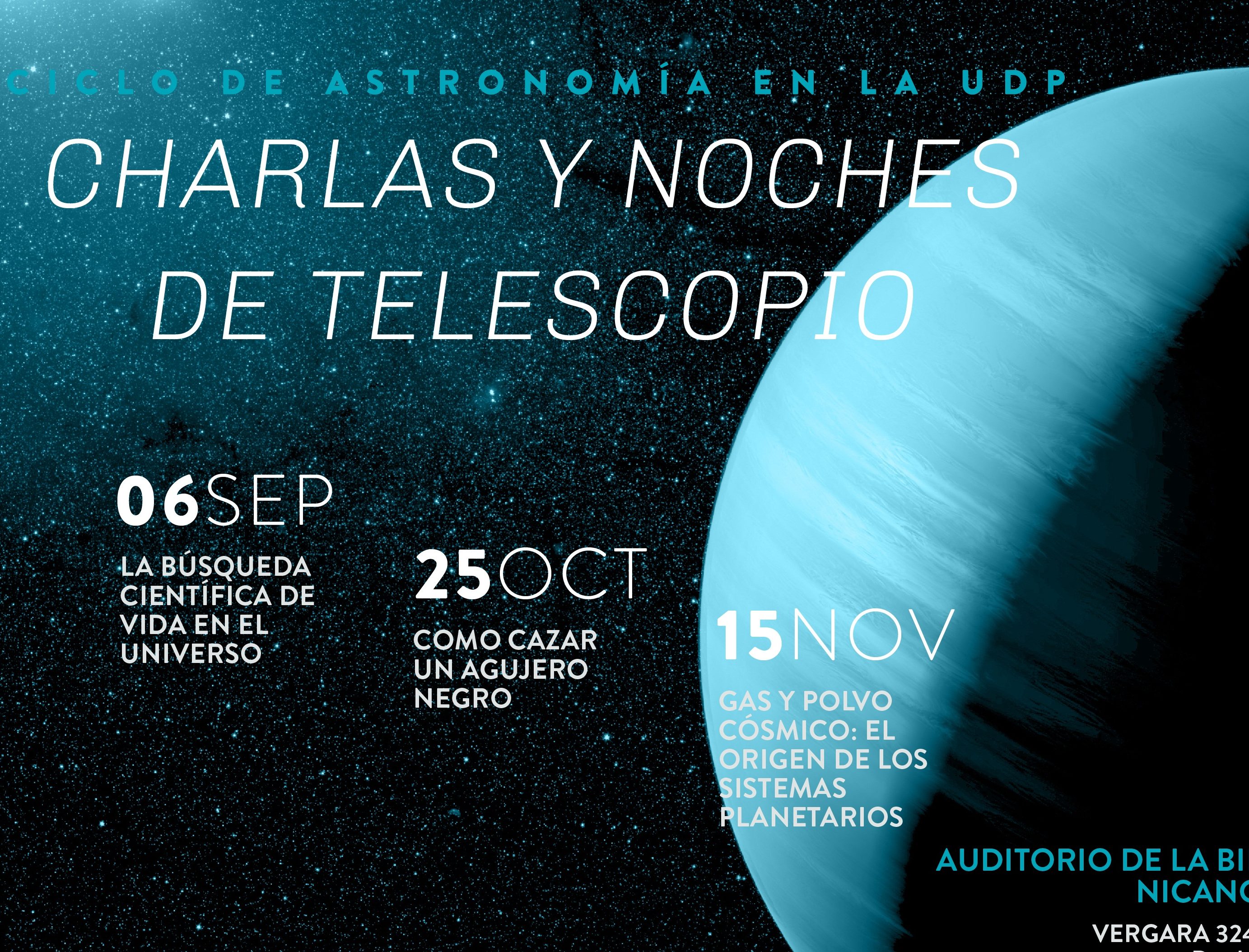 (Español) Regresa el Ciclo de Astronomía UDP con charlas imperdibles